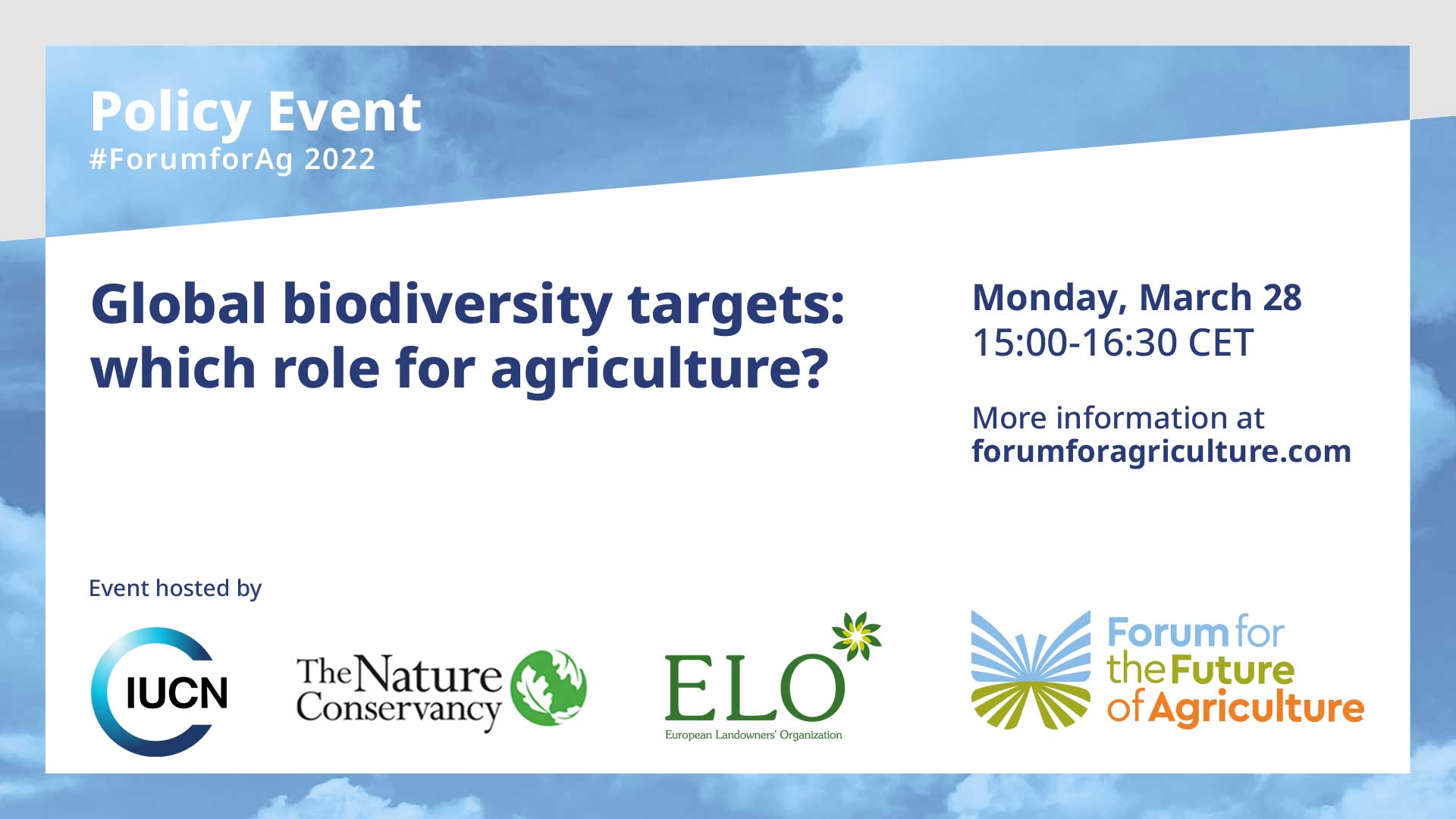 2022 ForumforAg | Solutions 10 | Global biodiversity targets: which role for agriculture? video iamge