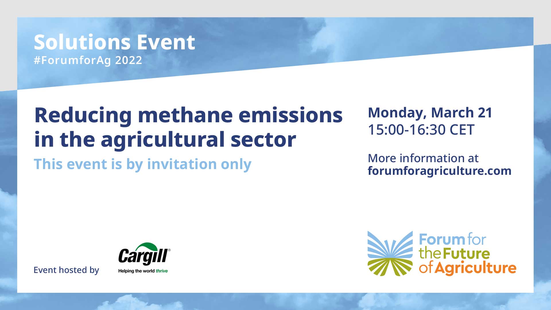 2022 ForumforAg | Solutions event 3 | Reducing methane emissions in the agricultural sector – session summary video iamge