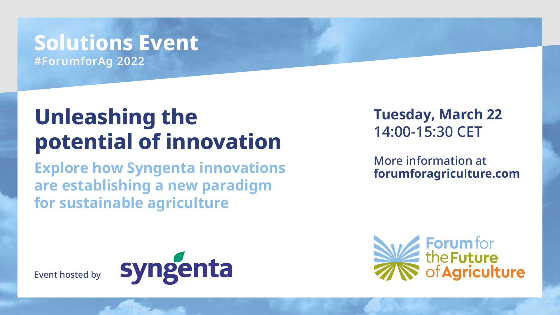 2022 ForumforAg | Solutions event 5 | Unleashing the potential of innovation video iamge