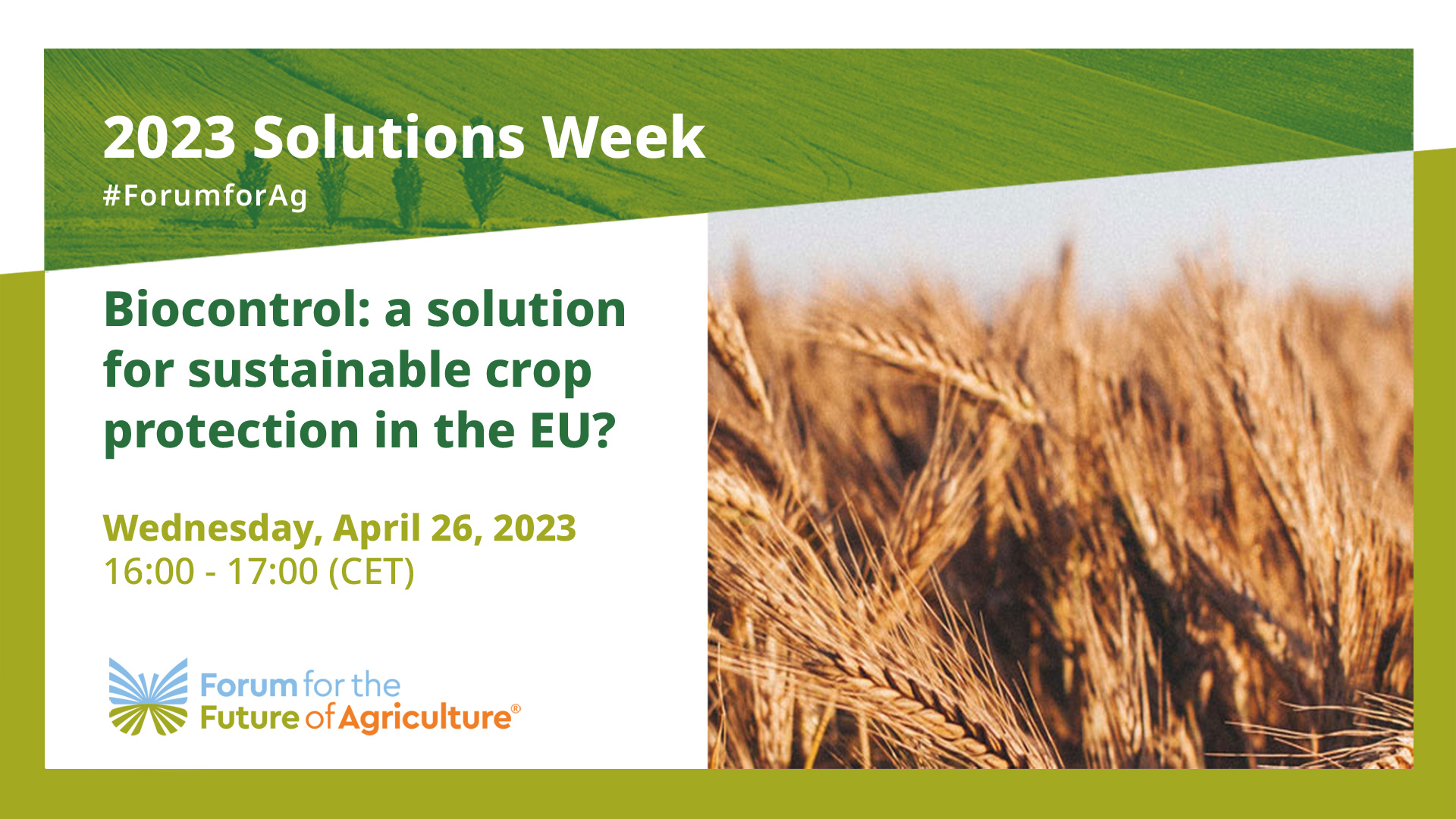 2023 Solutions Week : Biocontrol: a solution for sustainable crop protection in the EU? video iamge